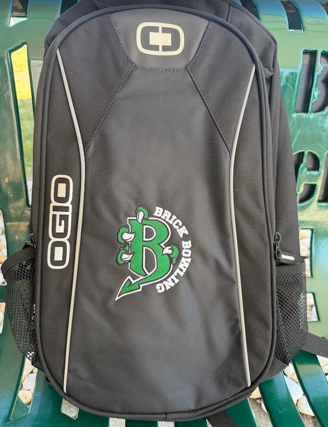 brick dragons bowling team embroidered backpack